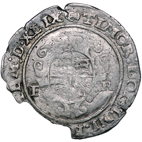 1549 Edward VI Shilling England Coin, 2nd period, mm. Grapple, bust 3