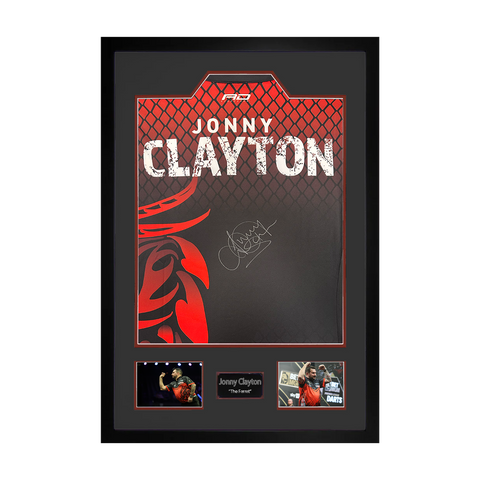 Jonny Clayton Signed Shirt Premium Frame