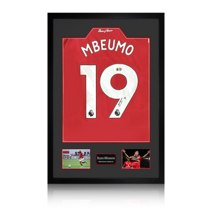 Bryan Mbeumo Signed Manchester United Shirt Premium Frame (ACG Cert)