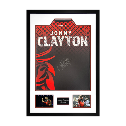 Jonny Clayton Signed Shirt Premium Frame