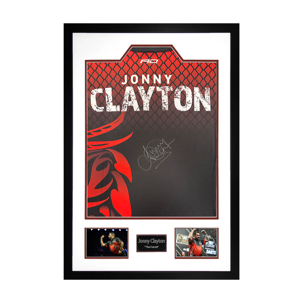 Jonny Clayton Signed Shirt Premium Frame