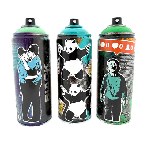 Koen Betjes (1992) - Tribute to Banksy (3 set) Spraycans