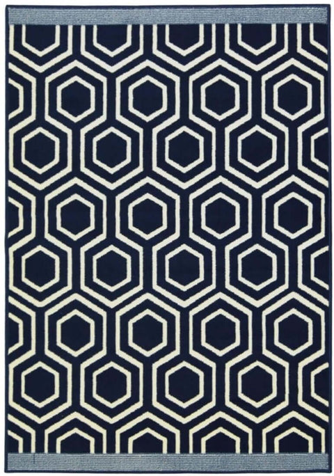 Maestro Honeycomb Navy Rug | 3035 X011