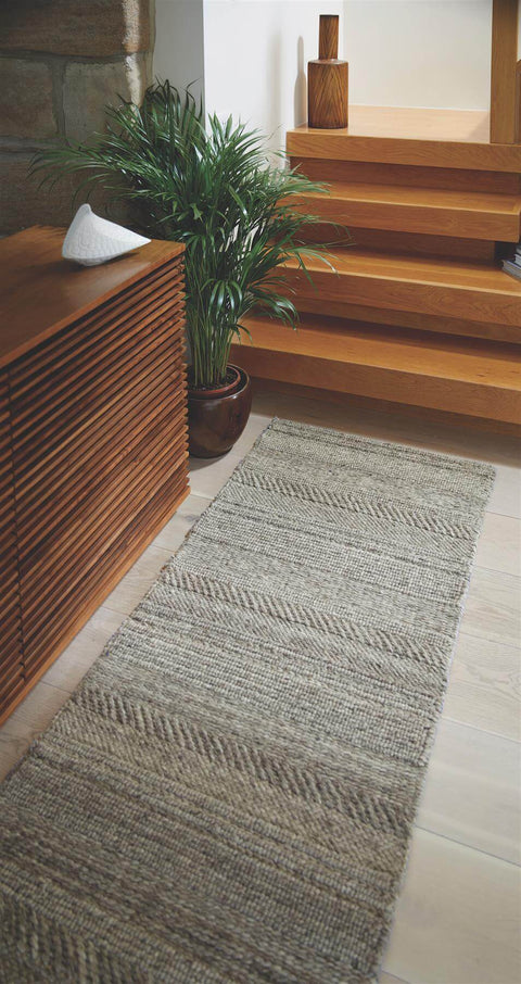 Tapis en tricot épais Naturel/Gris