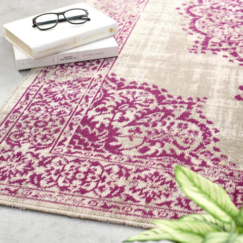 Saville Grey/Raspberry Vintage Rug