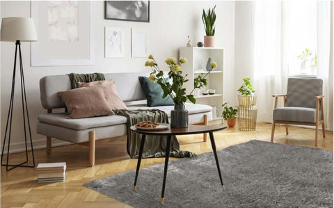 Lagom Grau Hochflor Teppiche