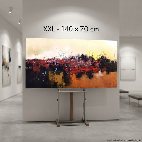 Monika Spiewak - Abstract - Oil Painting Stretched On The Frame - XXL - Ready To Hang - 1/1 Unique Piece