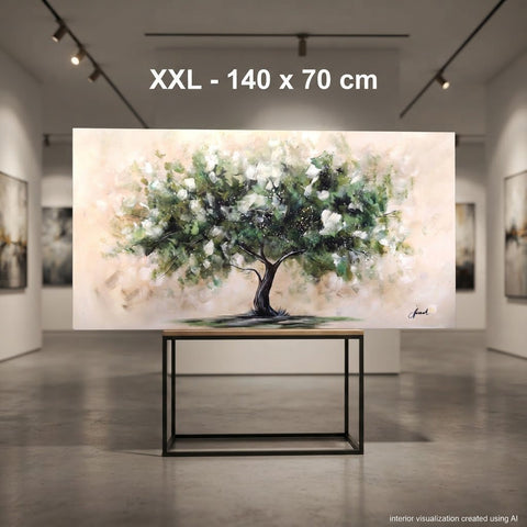 Monika Spiewak - Tree - Oil Painting Stretched On The Frame - XXL - Ready To Hang - 1/1 Unique Piece