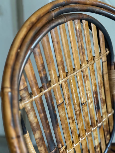 19th Century Little Tiger Bamboo Child or Display Chair