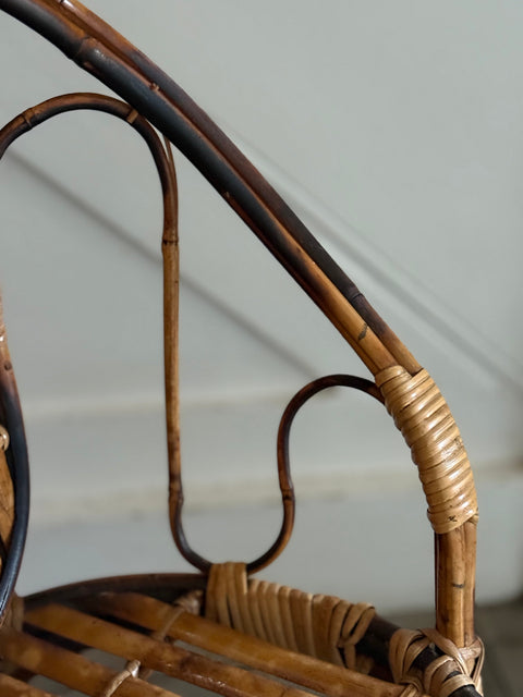 19th Century Little Tiger Bamboo Child or Display Chair