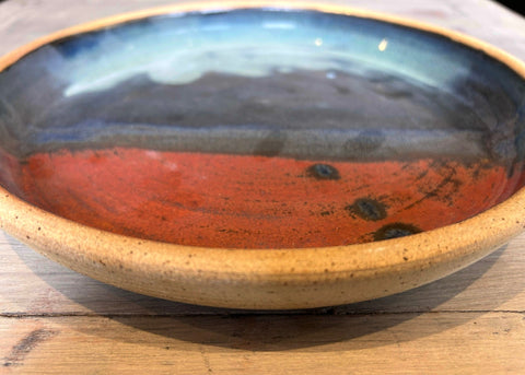 Hand thrown studio pottery dinner plates