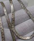 Necklace and Bracelet Set Greek Key Pattern Used Italian 925 Silver