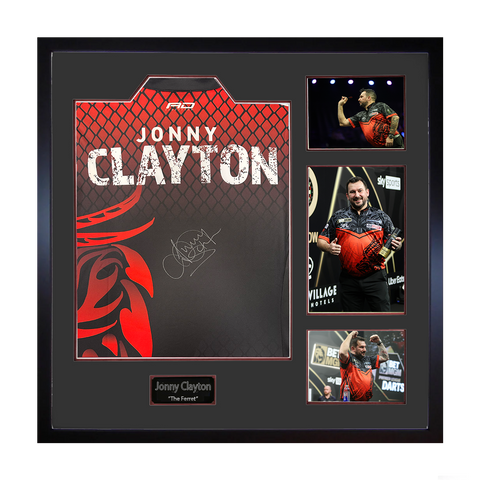 Jonny Clayton Signed Shirt Elite Frame