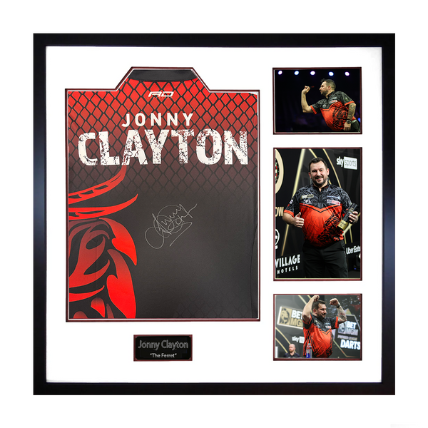Jonny Clayton Signed Shirt Elite Frame
