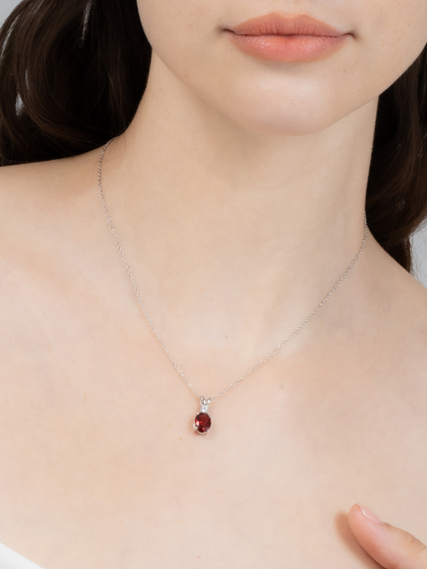 Ensemble de bijoux essentiels en grenat et argent sterling