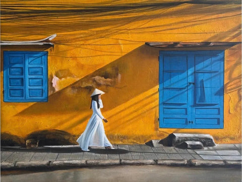 Nguyen Robert (1958) - Jaune Soleil ↑60 →80 cm
