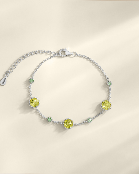 Schmuckset aus Smaragd und Peridot in Sterlingsilber