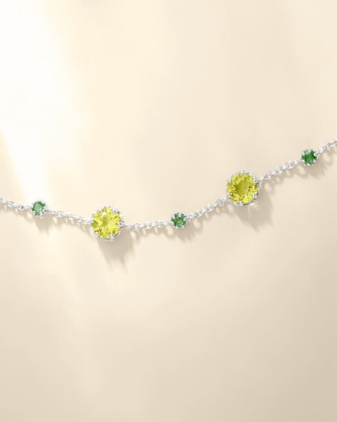 Schmuckset aus Smaragd und Peridot in Sterlingsilber
