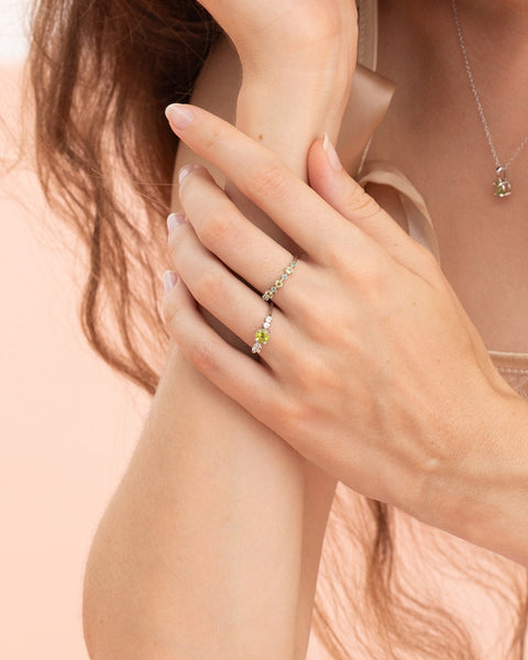 Coffret cadeau de bijoux péridot pour tous les jours en argent sterling