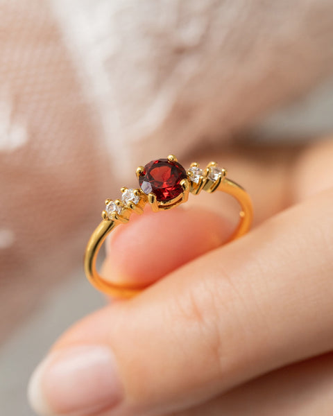 Coffret cadeau de bijoux Garnet Everyday en vermeil or 18 carats