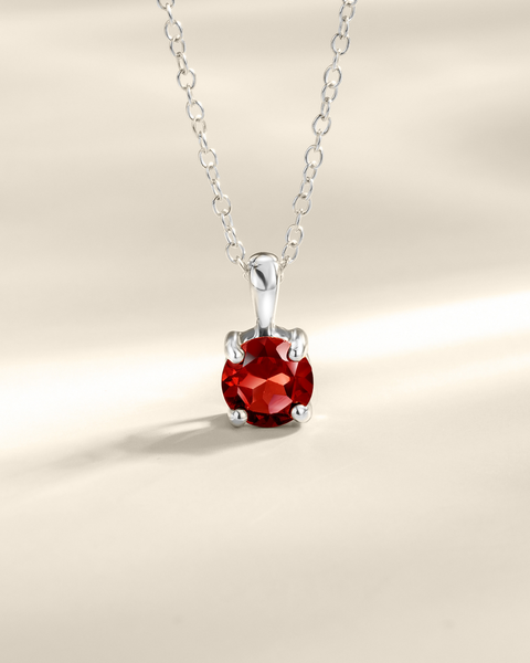 Coffret cadeau de bijoux de tous les jours en argent sterling Grenat