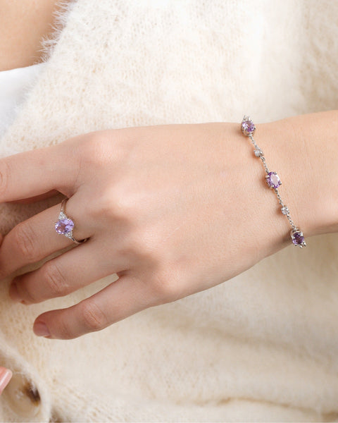 Essentielles Amethyst-Schmuckset aus Sterlingsilber