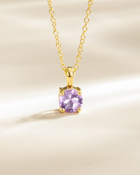 Lavendel-Amethyst-Schmuckset für jeden Tag in 18-karätigem Gold-Vermeil