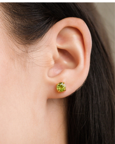 Schmuckset aus Smaragd und Peridot in 18-karätigem Gold Vermeil
