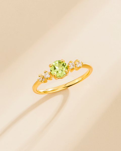 Coffret cadeau de bijoux péridot pour tous les jours en vermeil or 18 carats
