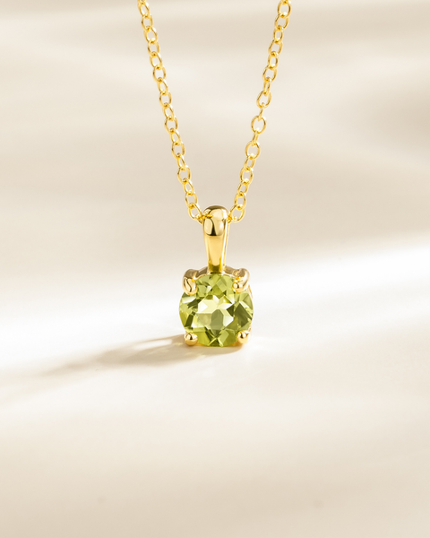 Coffret cadeau de bijoux péridot pour tous les jours en vermeil or 18 carats