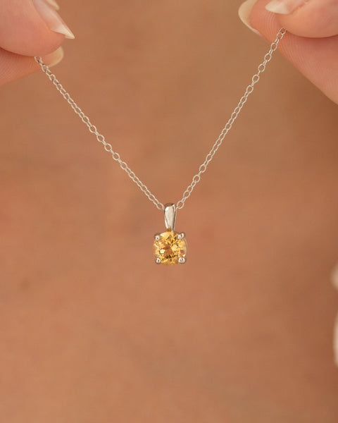 Citrin-Schmuckset für jeden Tag aus Sterlingsilber