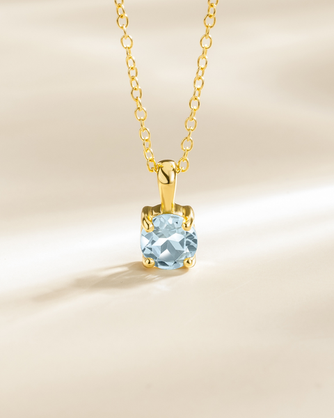 Coffret cadeau de bijoux de tous les jours en topaze bleue et vermeil en or 18 carats
