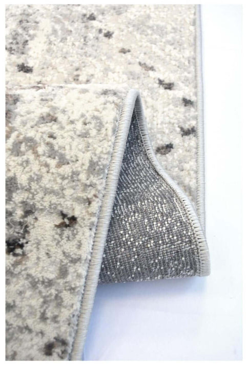 Abstract Vintage Cream & Grey Rug | D176A