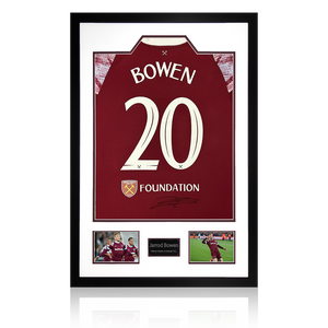 Jarrod Bowen Signed West Ham United 22/23 Home Shirt Premium Frame