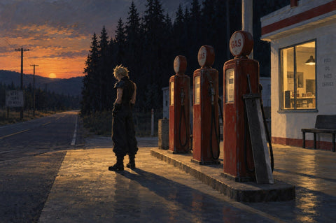 MEDSAN - Cloud Strife at the Gas Station (ガソリンスタンドのクラウド・ストライフ) - UNIQUE WORK