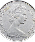 5 New Pence 1969 Elizabeth II 2nd portrait United Kingdom Coin