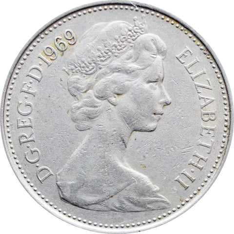 5 New Pence 1969 Elizabeth II 2nd portrait United Kingdom Coin