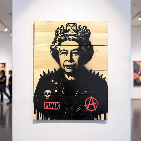 Original, hand-painted unique artwork by STRINK titled QUEEN