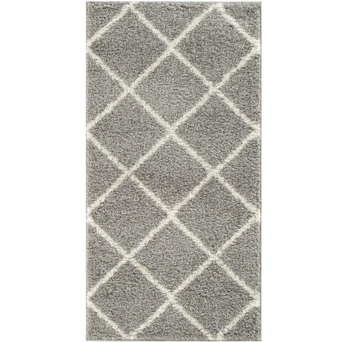 Moroccan Grey Shaggy Rug | 510