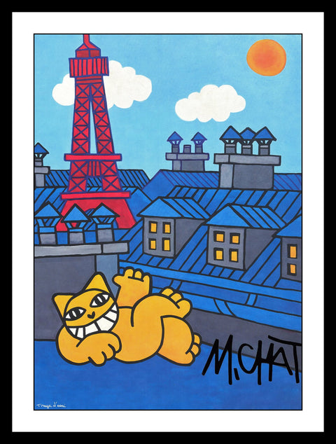 M. Chat (Thoma Vuille) (1977) - Chat sur les toits de Paris - Tirage d'Essai !