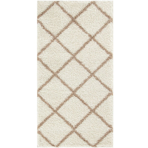 Moroccan Ivory Shaggy Rug | 530