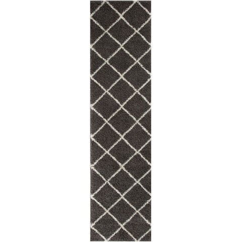 Moroccan Dark Grey Shaggy Rug | 540