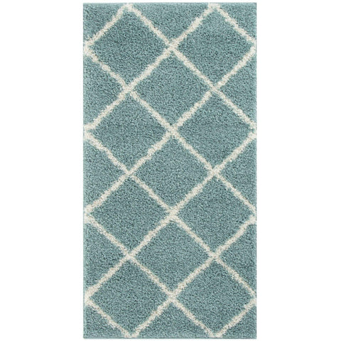 Moroccan Duck Egg Blue Shaggy Rug | 550