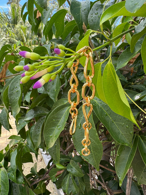 Swirl Chunky Chain Link Bracelet