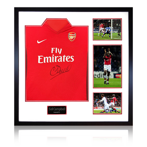 Sol Campbell Signed Arsenal 2009/10 Home Shirt Elite Frame