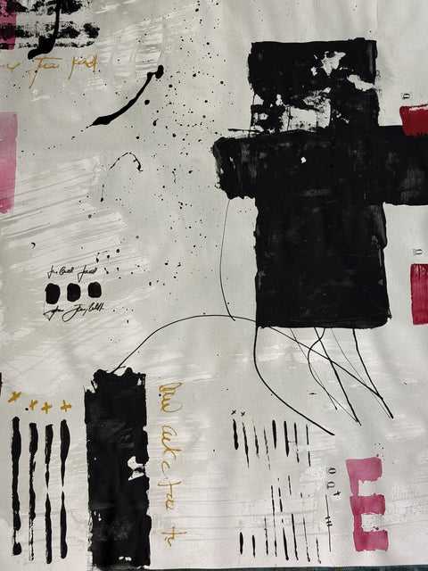 Laura Pinchete - Desestructuras en negro y rojo III. XXXL