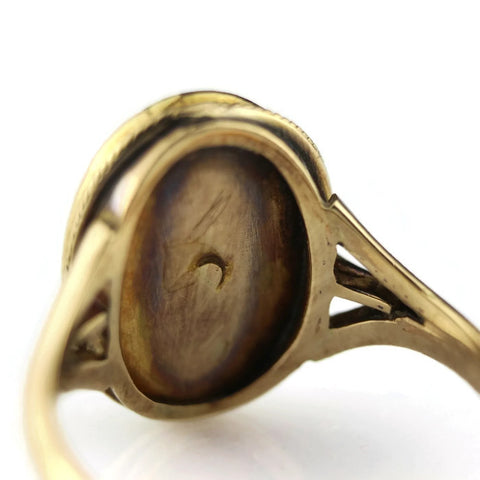 1854’s Victorian Ring Gold Cameo Antique 15ct Carved Hardstone , Painter Raphael.