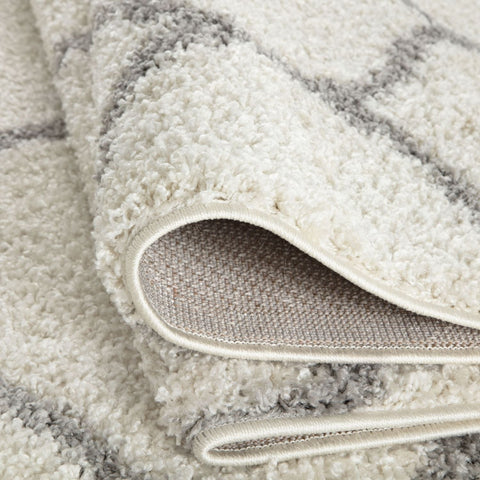 Moroccan Ivory Shaggy Rug | 600
