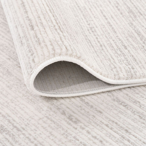 Carmel Cream-Grey Striped Rug | 6010