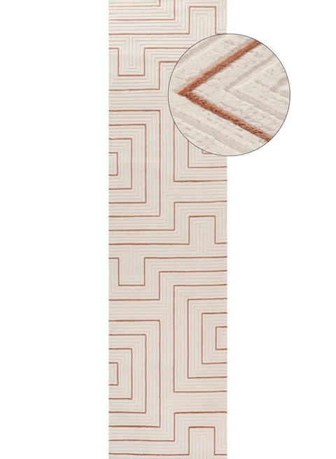 Carmel Cream-Terra Geometric Rug | 6040